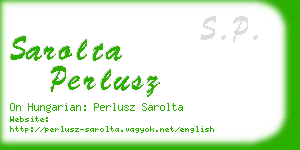 sarolta perlusz business card